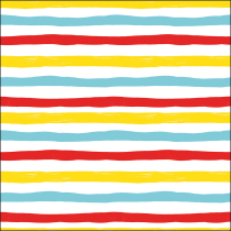 Napkin 33 Wavy stripes red FSC Mix