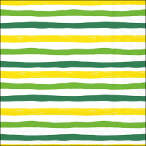 Napkin 33 Wavy stripes green FSC Mix
