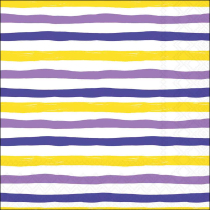 Napkin 33 Wavy stripes purple FSC Mix