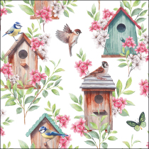 Napkin 33 Wooden birdhouses FSC Mix