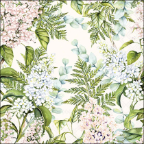 Napkin 33 Soft lilacs cream FSC Mix