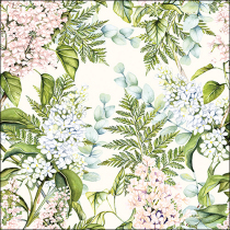 Napkin 33 Soft lilacs cream FSC Mix