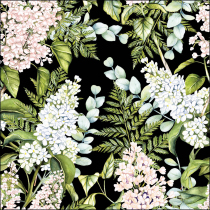 Napkin 33 Soft lilacs black FSC Mix