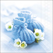 Napkin 33 Knitted shoes blue FSC Mix