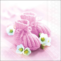 Napkin 33 Knitted shoes pink FSC Mix
