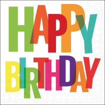 Napkin 33 Birthday letters FSC Mix