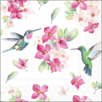 Napkin 33 Diligent hummingbirds white FSC Mix