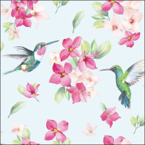 Napkin 33 Diligent hummingbirds blue FSC Mix