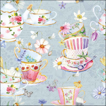 Napkin 33 Tea cups blue FSC Mix