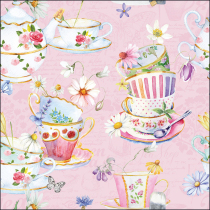 Napkin 33 Tea cups pink FSC Mix
