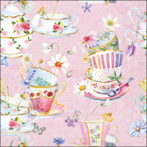 Napkin 33 Tea cups pink FSC Mix
