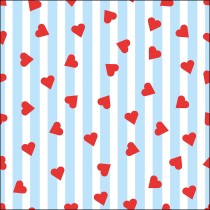 Napkin 33 Sprinkled hearts blue FSC Mix