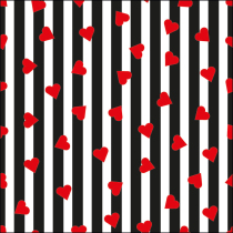 Napkin 33 Sprinkled hearts black FSC Mix