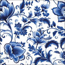 Napkin 33 Delft Blue florals FSC Mix