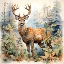 Napkin 33 Deer in the woods FSC Mix
