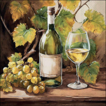 Napkin 33 Wine and grapes FSC Mix