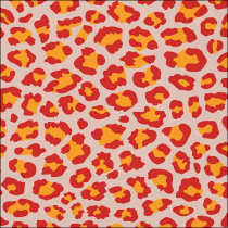 Napkin 33 Leopard pattern red FSC Mix