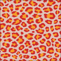 Napkin 33 Leopard pattern red FSC Mix