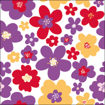Napkin 33 Flower power lila FSC Mix