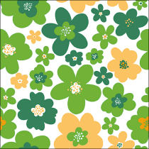 Napkin 33 Flower power green FSC Mix
