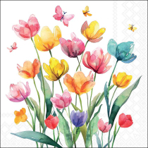 Napkin 33 Fantasy flowers FSC Mix