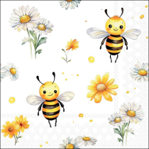 Napkin 33 Jolly bees white FSC Mix