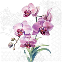 Napkin 33 Charming orchid white FSC Mix