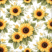 Napkin 33 Sunflower pattern FSC Mix