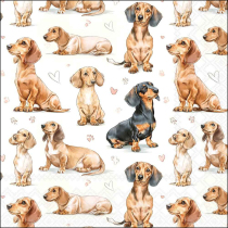 Napkin 33 Dachshund dreams FSC Mix