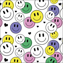 Napkin 33 Smiley white FSC Mix