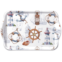 Tray melamine 13x21 cm Welcome aboard