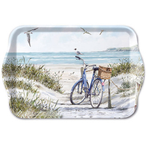 Tray melamine 13x21 cm Bike at the beach