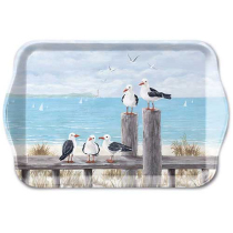 Tray melamine 13x21 cm Seagulls on the dock