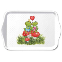 Tray melamine 13x21 cm Frogs in love