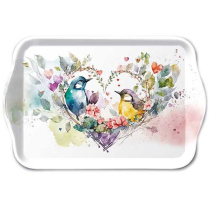 Tray melamine 13x21 cm Loving birds