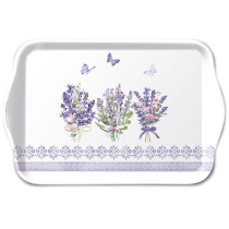 Tray melamine 13x21 cm Lovely lavender white
