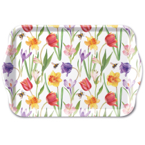 Tray melamine 13x21 cm Flowers in spring