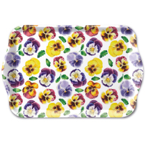 Tray melamine 13x21 cm Lots of pansies