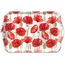 Tray melamine 13x21 cm Poppy all over white