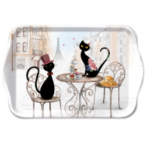 Tray melamine 13x21 cm Cats in Paris