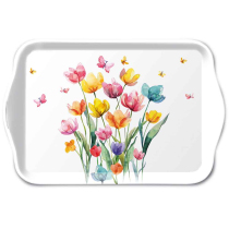 Tray melamine 13x21 cm Fantasy flowers