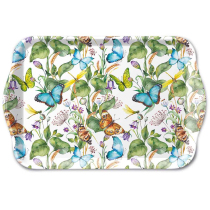 Tray melamine 13x21 cm Animal paradise white