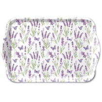 Tray melamine 13x21 cm Butterfly lavender