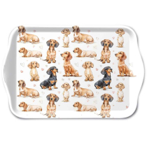 Tray melamine 13x21 cm Dachshund dreams