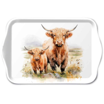 Tray melamine 13x21 cm Highland cows