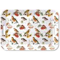 Tray melamine 33x47 cm Autumn birds