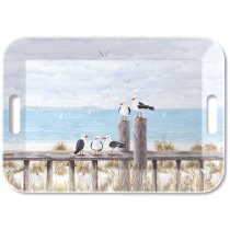 Tray melamine 33x47 cm Seagulls on the dock