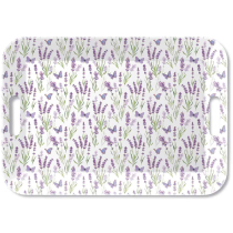 Tray melamine 33x47 cm Butterfly lavender