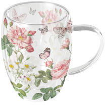 Double-walled glass 0.35 L Amelia white