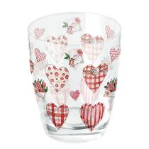 Water glass 0.25 L Lovely hearts